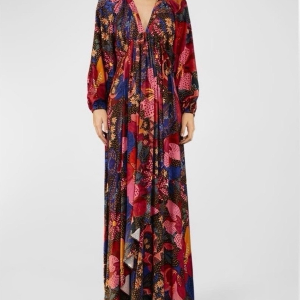 FARM Rio Vibrant Floral Long Sleeve Dress